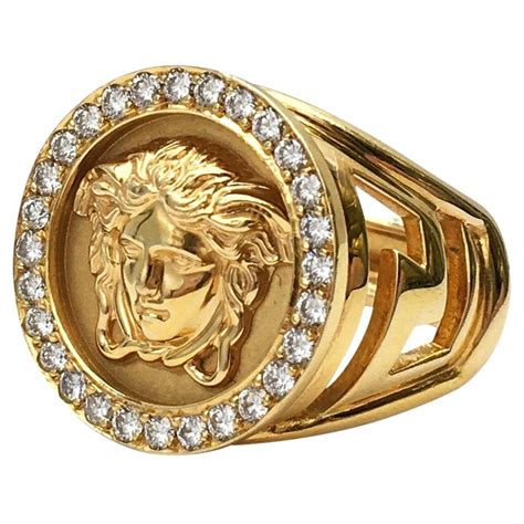 gianni versace scarf ring|Gianni Versace Medusa Gold Scarf Ring 2cm Square Retro Used.